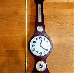 ΥΠΕΡΟΧΟ Ρολόι βαρόμετρο θερμόμετρο Αντίκα ξύλινο vintage 60's Comsest