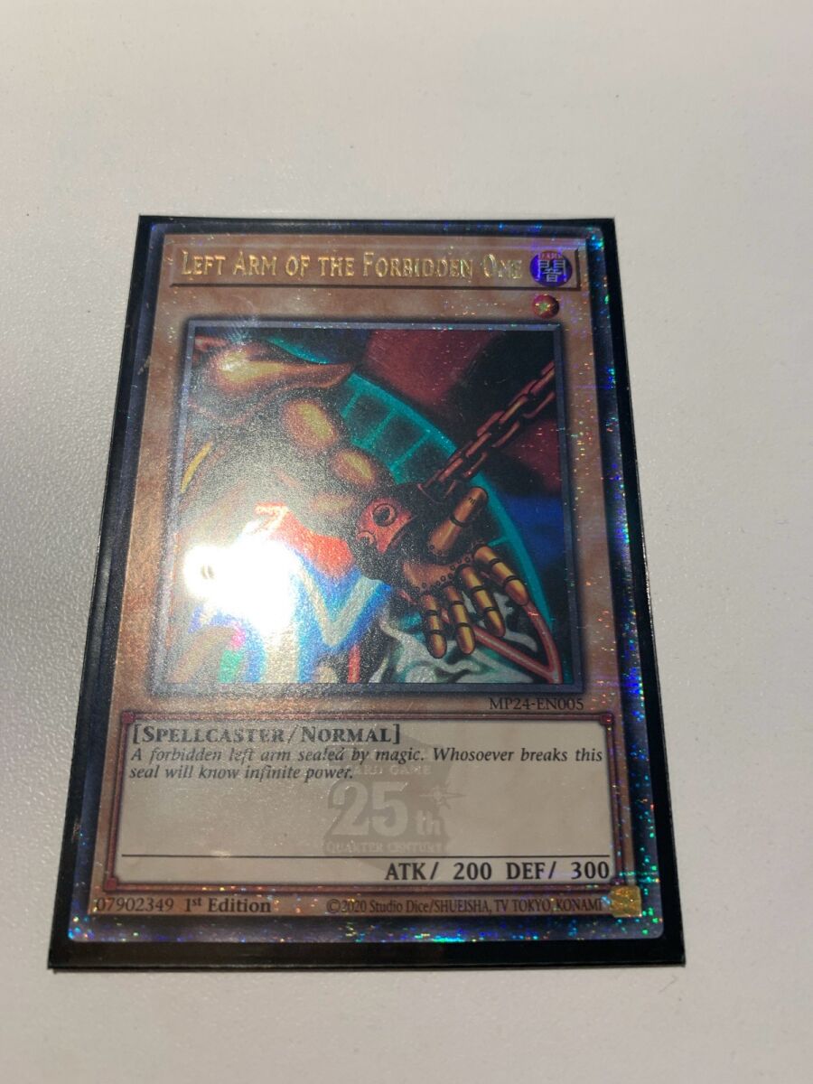 25th Anniversary Tin Card List & Price Left Arm Of The Forbidden One - YuGiOh Quarter Century Secret Rare Card MP24-EN005 Yu-Gi-Oh Left Arm Of The Forbidden One 25th Anniversary Tin Card List & Price Left Arm Of The Forbidden One - YuGiOh Quarter Century Secret Rare Card MP24-EN005 Yu-Gi-Oh Left Arm Of The Forbidden One