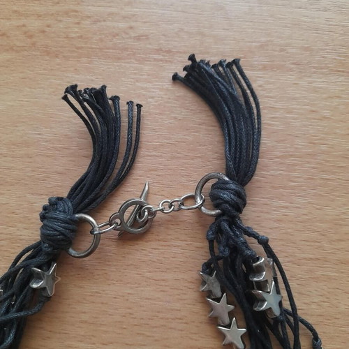 Boho Multi-layered Necklace with Metal Stars like new