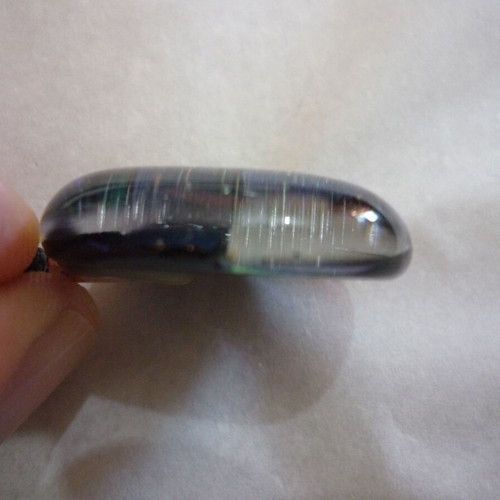 Handmade dichroic glass pendant necklace like new, multicolor