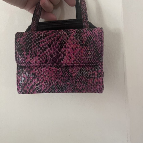 Women's wallet used, snake faux leather