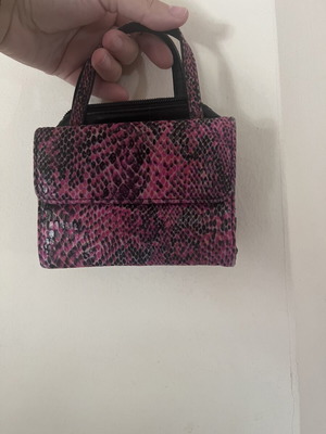 Women's wallet used, snake faux leather