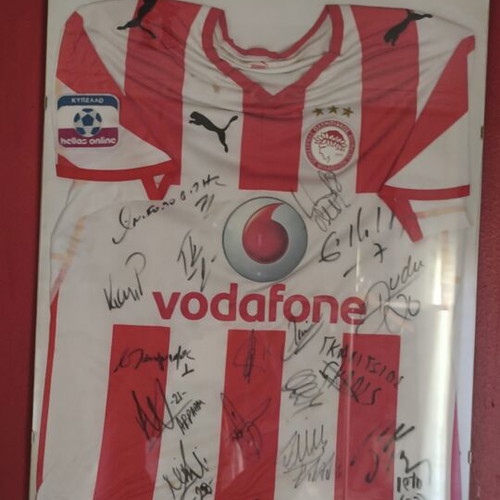 Olympiacos match-worn jersey Oscar Gonzalez 2009 Cup Final 4-4