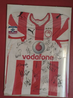 Olympiacos match-worn jersey Oscar Gonzalez 2009 Cup Final 4-4