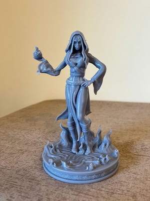 3D Printed Resin Sorceress Figure 13cm New