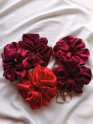 Scrunchies XL handmade, new velvet and satin