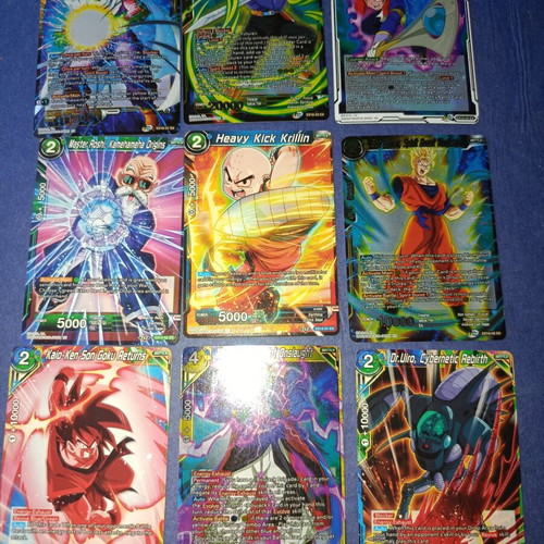Dragonball Super Card Game 9 Expansion Rare Cards like new, 5 Foil
