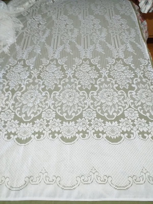Vintage curtains used, 2 pieces white
