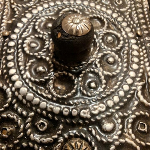 Vintage Moroccan Hand Crafted Silver Mirror used