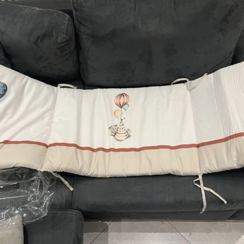 Greenwich Polo Club Classic Nursery Bumper White-Beige 45x195cm new