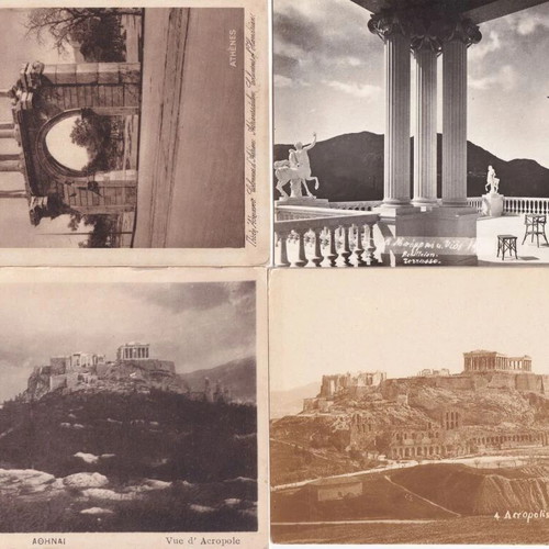 Black and white postcards used, pack of 60, Corfu Rhodes Athens