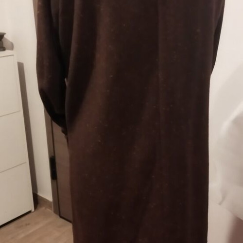Women's wool long coat used, brown