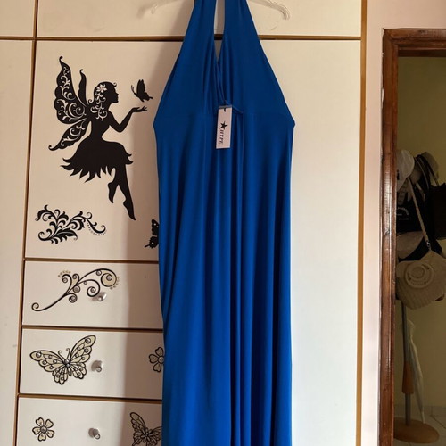 Maxi dress Hype new with special back, blue, size L