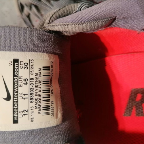 Nike Air Max sneakers like new, size 46, gray and orange