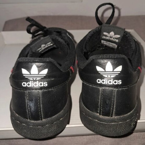 Adidas Continental 80 leather sneakers, size 38 2/3, black