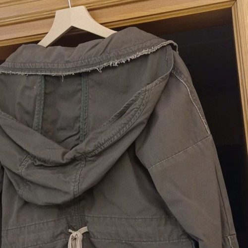 Jacket coat used with hood brown size M
