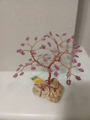 Copper tree with glass beads new