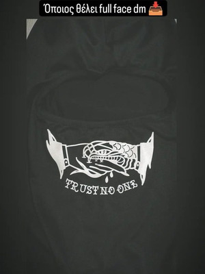 Full face new black with trust no one design