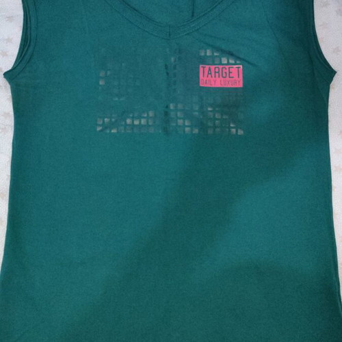 Sleeveless shirt like new, size large, petrol color