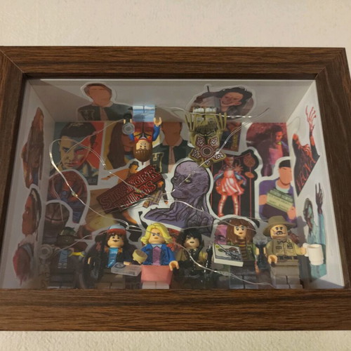 Stranger Things Fan-made Display Frame Set with LED Light like new