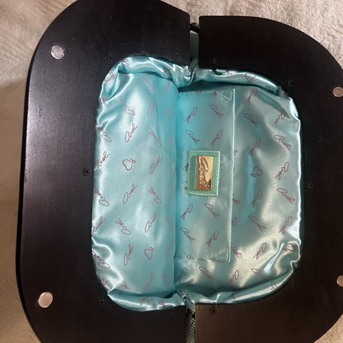 Axel handmade woman handbag used, blue turquoise