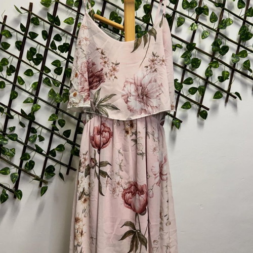 Floral dress like new, size M, pink