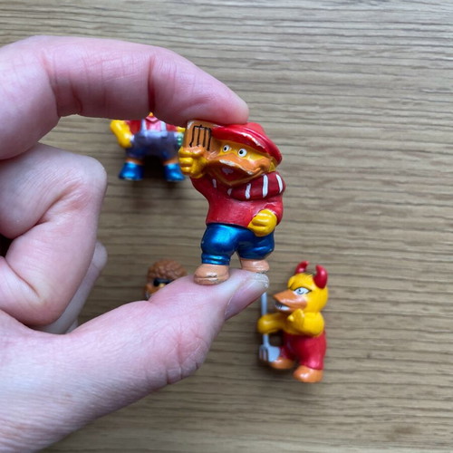 Kinder Surprise Crazy Ducks figures 1997 used, pack of 4