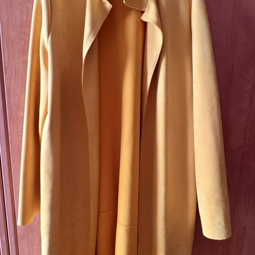 Zara suede-style coat XL like new, mustard color