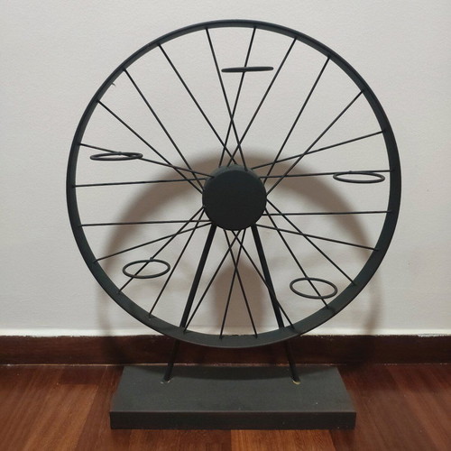 Decorative black matte wheel for candles new