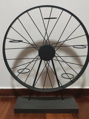 Decorative black matte wheel for candles new