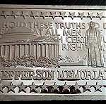  1975 Hamilton Mint Jefferson Memorial Silver Bar .999 *RARE*
