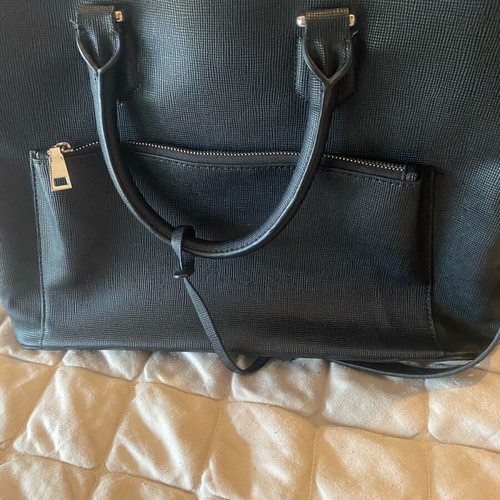 Briefcase new, black, office bag with compartments for tablet