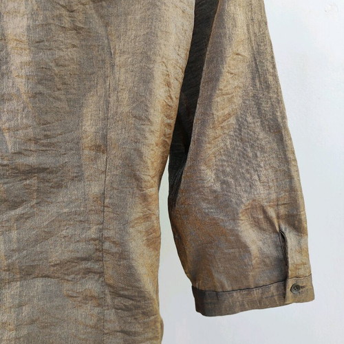 Per una blouse new, size L, brown-gold with buttons