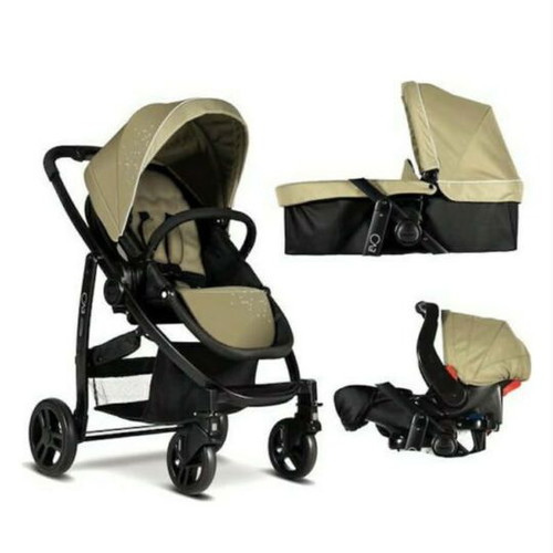Stroller set with port bebe and bassinet used, 3 pieces