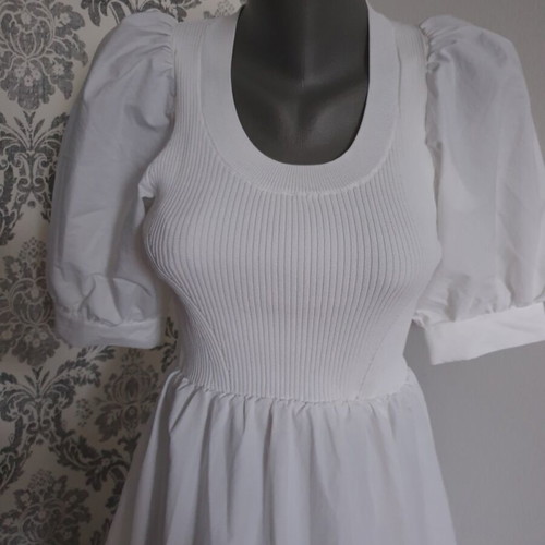 Zara long white dress like new, size S