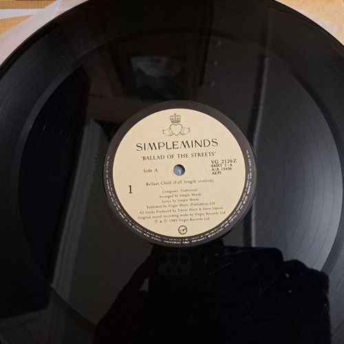 Simple Minds Ballad Of The Streets vinyl 12", 45 RPM, EP like new
