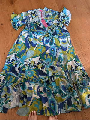 Karavan Missy dress new, one size, white and green