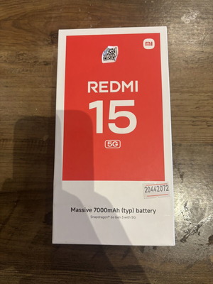 Xiaomi Redmi 15 5G smartphone like new, 128GB, 4GB RAM, black