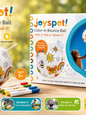 Joyspot Color-in Bounce Ball new, ages 3+