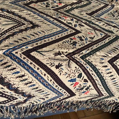 Vintage Batik Bali Heavy Cotton Throw Scarf 166x116 cm