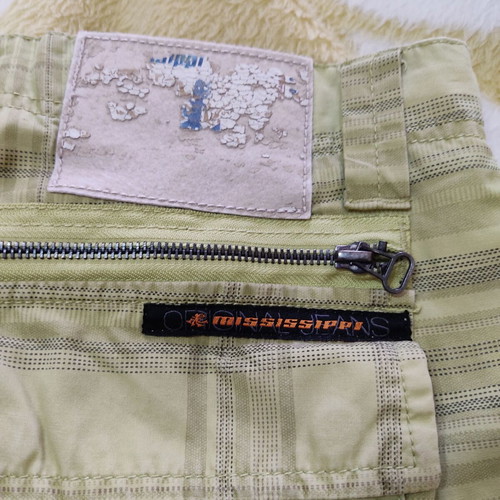 Original Jeans Mississippi men's bermuda shorts used, 100% cotton, green, size L