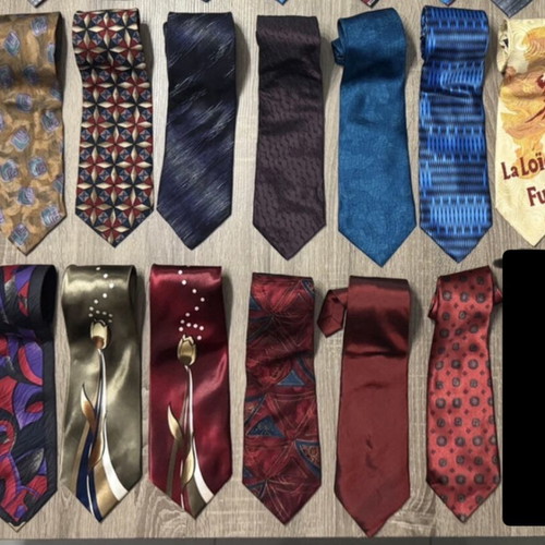 Vintage silk ties, set of 17