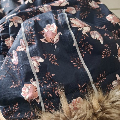Minymo parka for girl size 128, like new, floral design