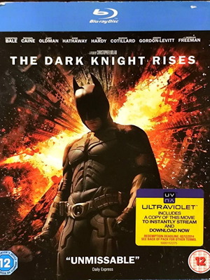 Blu-Ray The Dark Knight Rises μεταχειρισμένο, διπλός δίσκος, αγγλικοί υπότιτλοι