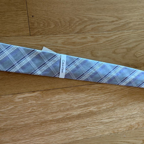 Calvin Klein ties 100% silk new, gray and blue