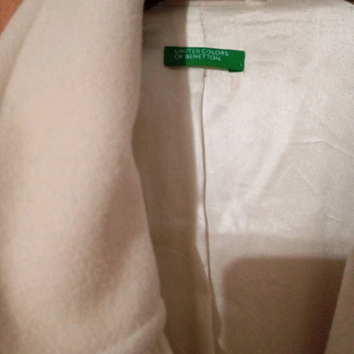 Benetton wool women's coat like new, cream color
