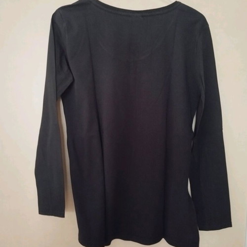T-shirt with long sleeves used, black cotton size M