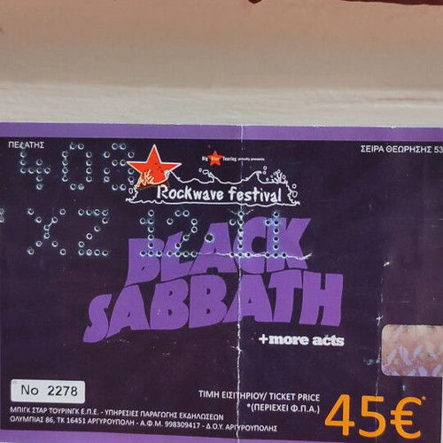 Ozzy & Friends concert ticket 1/7/2012 like new