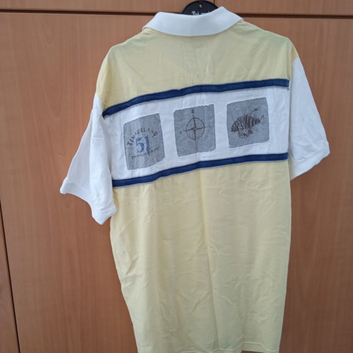 Timberland polo shirt like new, white and yellow, size S