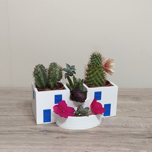 Nisiotika Spitakia 3D Printed Decorative Plant Holder new